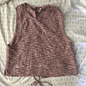 Free People - Women's Sleeveless Knit Top - Pink and Gray